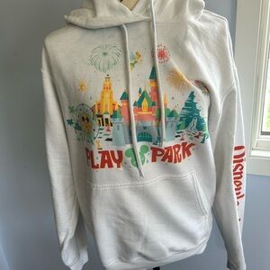 Disney White Cowl Neck Sweater with‎ Colorful Print